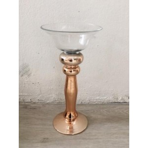 RoseGold-L0058-35YP - ROSE GOLD Handmade Colour Vase